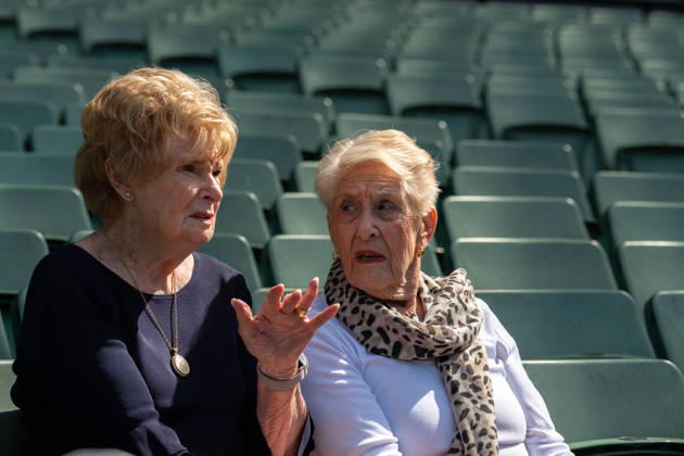 Olympic Games, Olympische Spiele, Olympia, OS ANNIVERSARY DINNER, Marlene Mathews (left) and Sandra Morgan-Beavis (right) pose for photos as part of 1956 Olympic Games 70th Anniversary Celebrations, in Melbourne, Wednesday, October 21, 2026. ( NO ARCHIVING MELBOURNE VICTORIA Australia  Copyright: xJayxKoglerx 20261021198207600411