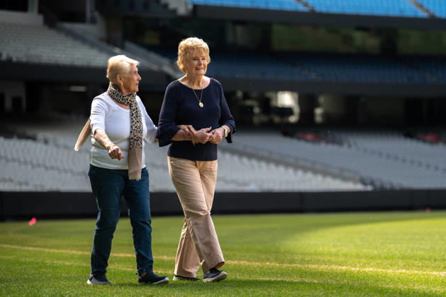 Olympic Games, Olympische Spiele, Olympia, OS ANNIVERSARY DINNER, Sandra Morgan-Beavis (right) and Marlene Mathews (left) pose for photos as part of 1956 Olympic Games 70th Anniversary Celebrations, in Melbourne, Wednesday, October 21, 2026. ( NO ARCHIVING MELBOURNE VICTORIA Australia  Copyright: xJayxKoglerx 20261021130832933100