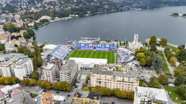 Como v Manchester United, ManU Champions League Ground aerial view outside and above the Stadium ahead of Como 1907 vs Manchester United, Giuseppe Sinigaglia Stadium, Como, Italy on 20 October 2026 Credit: Phil Duncan Every Second Media Editorial use only. All images are copyright Every Second Media Limited. No images may be reproduced without prior permission. Copyright: xIMAGO EveryxSecondxMediax ESM-2243-0031 PhilxDuncanx xEveryxSecondxMediax