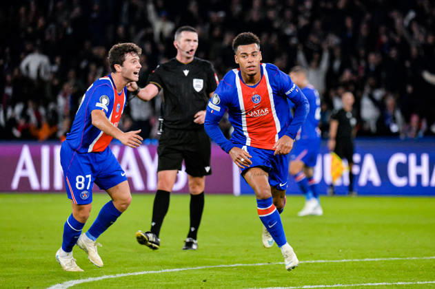 Joie des joueurs du Paris SG aprés le but de Desire Doue (Paris SG) - Match de Ligue Des Champions 2026-2027 (LDC) PSG - Barcelone (4-2) au Parc des Princes à Paris, le 20 octobre 2026. 2026-2027 Champions League (UCL) match: PSG vs. Barcelona (4–2) at the Parc des Princes in Paris, October 20, 2026. Paris France  Copyright: xMichaelxBaucherx xPsnewZx xBestimagexMichaelxBaucherx xPsnewZx xBestimagex