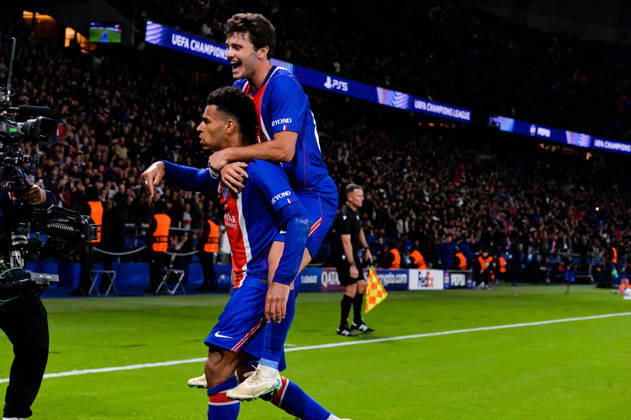 Joie des joueurs du Paris SG aprés le but de Desire Doue (Paris SG) - Match de Ligue Des Champions 2026-2027 (LDC) PSG - Barcelone (4-2) au Parc des Princes à Paris, le 20 octobre 2026. 2026-2027 Champions League (UCL) match: PSG vs. Barcelona (4–2) at the Parc des Princes in Paris, October 20, 2026. Paris France  Copyright: xMichaelxBaucherx xPsnewZx xBestimagexMichaelxBaucherx xPsnewZx xBestimagex