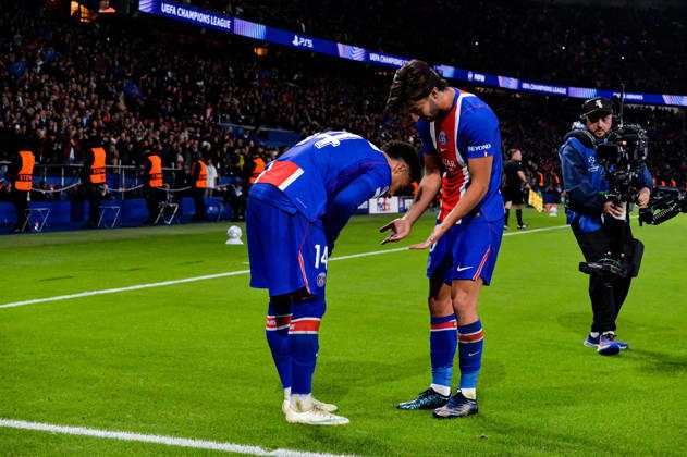 Joie des joueurs du Paris SG aprés le but de Desire Doue (Paris SG) - Match de Ligue Des Champions 2026-2027 (LDC) PSG - Barcelone (4-2) au Parc des Princes à Paris, le 20 octobre 2026. 2026-2027 Champions League (UCL) match: PSG vs. Barcelona (4–2) at the Parc des Princes in Paris, October 20, 2026. Paris France  Copyright: xMichaelxBaucherx xPsnewZx xBestimagexMichaelxBaucherx xPsnewZx xBestimagex