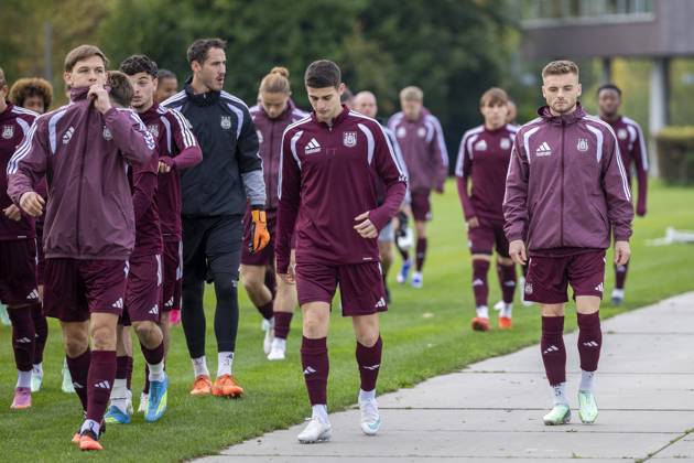RSC Anderlecht open training 21 10 NEERPEDE, BELGIUM - OCTOBER 21 : Players of RSC Anderlecht during an open training pictured on October 21, 2026 in Neerpede, Belgium, 21 10 2026 Neerpede Belgium Copyright: xXpix