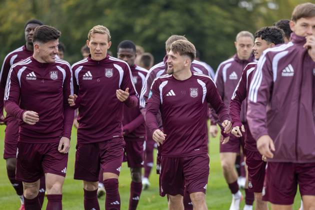 RSC Anderlecht open training 21 10 NEERPEDE, BELGIUM - OCTOBER 21 : Players of RSC Anderlecht during an open training pictured on October 21, 2026 in Neerpede, Belgium, 21 10 2026 Neerpede Belgium Copyright: xXpix
