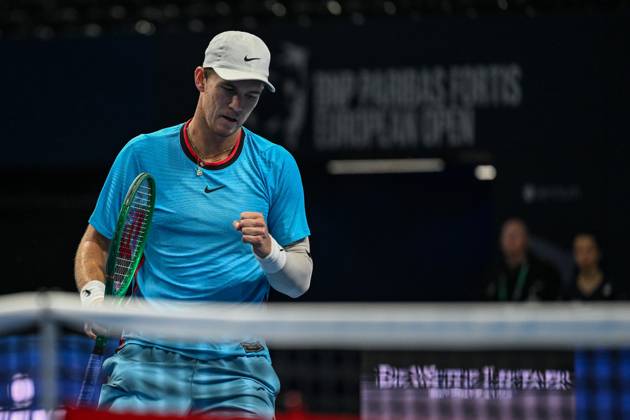 Martin Damm of the United States pictured in action during the European Open ATP, Tennis Herren tennis tournament in Brussels, on 21 October. This year s edition of the tournament is taking place from 17 to 25 October DAVIDxPINTENS  x190474696x