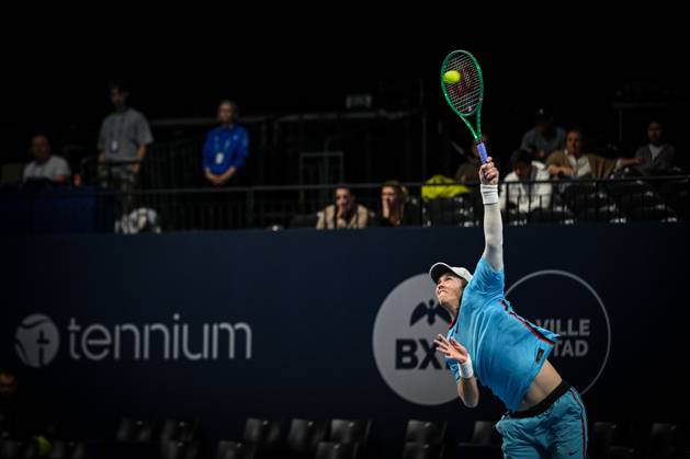 Martin Damm of the United States pictured in action during the European Open ATP, Tennis Herren tennis tournament in Brussels, on 21 October. This year s edition of the tournament is taking place from 17 to 25 October DAVIDxPINTENS  x190474706x
