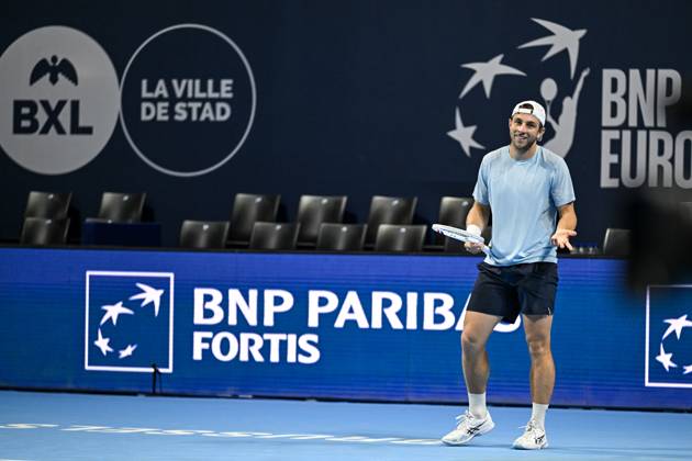 Tallon Griekspoor of the Netherlands pictured during the European Open ATP, Tennis Herren tennis tournament in Brussels, on 21 October. This year s edition of the tournament is taking place from 17 to 25 October DAVIDxPINTENS  x190497740x