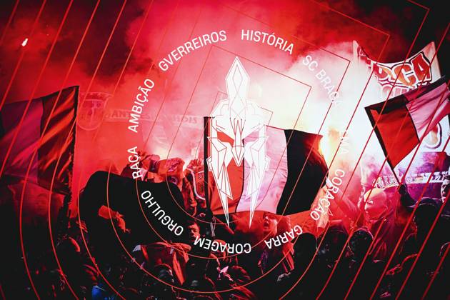 A supporters of SC Braga wall pictured ahead of a press conference, PK, Pressekonferenz of Belgian soccer team KAA Gent, Wednesday 21 October 2026 in Braga, Portugal. The team is preparing for the second match of the UEFA Conference League league phase against Portuguese SC Braga tomorrow. TOM GOYVAERTS TomxGoyvaerts  x190509535x