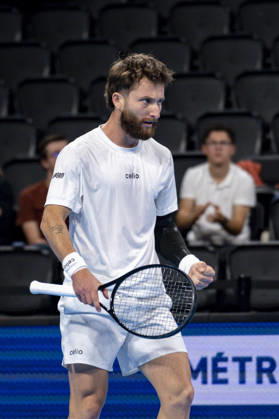TENNIS : ATP, Tennis Herren 250 - Grand Tennis AURA - Decines (France) 21 10 2026 Corentin Moutet (FRA) vs Felix Balshaw (FRA) during the tournament of the Auvergne Rhône-Alpes Grand Prix at the LDLC Arena in Décines on October 21, 2026. Photo Sandrine Thesillat PsNewZ  Copyright: xSandrinexTHESILLATx