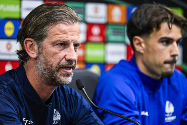 Rik De Mil, head coach of KAA Gent pictured during a press conference, PK, Pressekonferenz of Belgian soccer team KAA Gent, Wednesday 21 October 2026 in Braga, Portugal. The team is preparing for the second match of the UEFA Conference League league phase against Portuguese SC Braga tomorrow. TOM GOYVAERTS TomxGoyvaerts  x190515843x