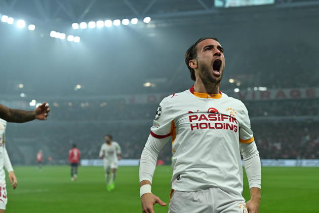 Lille v Galatasaray - UEFA Champions League LILLE, FRANCE - OCTOBER 21: Yunus Akgun of Galatasaray celebrates after a goal during UEFA Champions League match between Lille and Galatasaray at Stade Pierre-Mauroy (Pierre Mauroy Stadium) in Lille, France on October 21, 2026. Mustafa Yalcin Anadolu Lille France. Editorial use only. Please get in touch for any other usage.  Copyright: x2026xAnadoluxMustafaxYalcinx