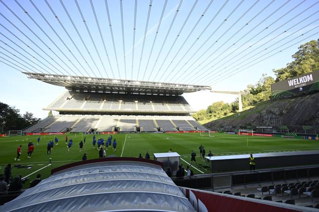 SC Braga v KAA Gent - UEFA Conference League Media Activities 21 10 2026 BRAGA, PORTUGAL - OCTOBER 21 : General view inside the stadium pictured during a training session ahead of the UEFA Conference League 2026 27 League Phase matchday 2 match between SC Braga and KAA Gent on October 21, 2026 in Braga, Portugal, 21 10 2026 Braga Portugal  Copyright: xNicoxVereeckenx