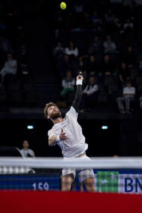 TENNIS : ATP, Tennis Herren 250 - Grand Tennis AURA - Decines (France) 21 10 2026 Corentin Moutet (FRA) vs Felix Balshaw (FRA) during the tournament of the Auvergne Rhône-Alpes Grand Prix at the LDLC Arena in Décines on October 21, 2026. Photo Sandrine Thesillat PsNewZ  Copyright: xSandrinexTHESILLATx