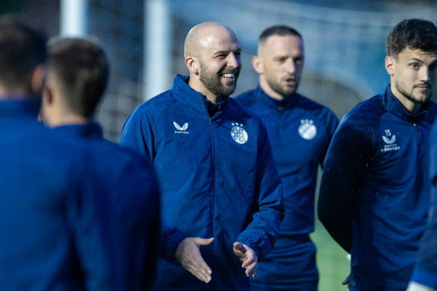 Dinamo Zagreb training session Josip Misic, Danijel Zagorac i Niko Galesic during GNK Dinamo Zagreb training session at Stadion Maksimir in Zagreb, Croatia on October 21, 2026 ahead of the UEFA Europa League League Phase Matchday 3 football match between GNK Dinamo Zagreb and N.E.C. Nijmegen.  LukaxAntunac PIXSELL