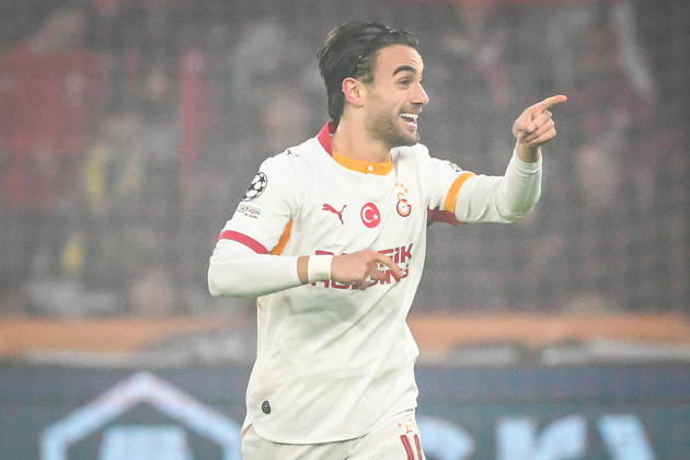 October 21, 2026, Villeneuve-D ascq, France, France: Yunus AKGUN of Galatasaray celebrates his goal during the UEFA Champions League, League Phase MD3 match between Lille OSC (LOSC) and Galatasaray SK at Pierre Mauroy Stadium on October 21, 2026 in Villeneuve-d Ascq near Lille, France. Villeneuve-D ascq France - ZUMAm308 20261021_zsp_m308_002 Copyright: xMatthieuxMirvillex