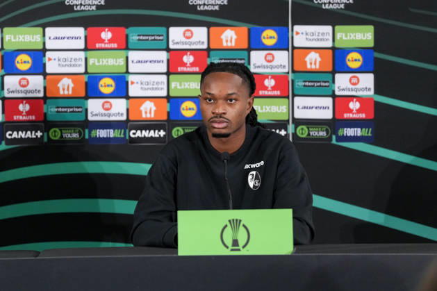 Football, ECL, SC Freiburg, press conference