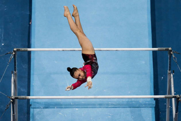 2026 Artistic Gymnastics World Championships, Day 5, Women’s Team Final, October 21, 2026: Milana Kaiumova of Russia and her assistant coach compete on the uneven bars during the women’s team final on day five of the 2026 Artistic Gymnastics World Championships on October 21, 2026 in Rotterdam. Photo by Joel Marklund, BILDBYRÅN. Code: JM JM0863 bbeng artistic gymnastics artistic gymnastics gymnastics world championships world championships artistic gymnastics world championships final team final women’s team final  Copyright: JOELxMARKLUND BB261021JM003