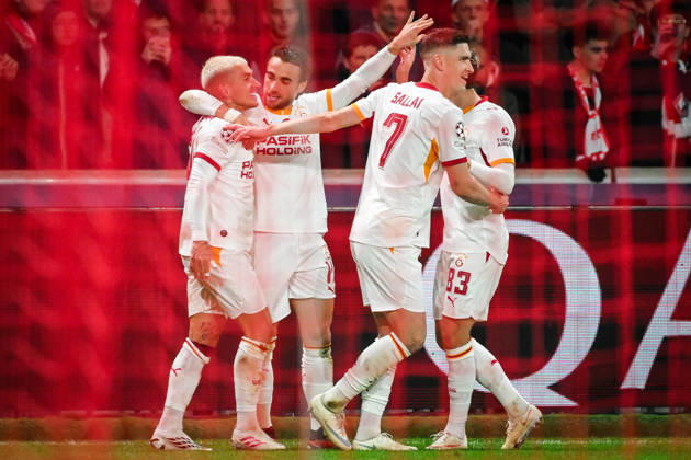 October 21, 2026, Villeneuve-D ascq, France, France: Lucas TORREIRA of Galatasaray celebrate his goal with teammates during the UEFA Champions League, League Phase MD3 match between Lille OSC (LOSC) and Galatasaray SK at Pierre Mauroy Stadium on October 21, 2026 in Villeneuve-d Ascq near Lille, France. Lille OSC V Galatasaray SK - UEFA Champions League  - ZUMAm308 20261021_zsp_m308_022 Copyright: xMatthieuxMirvillex
