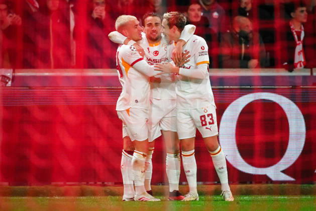 October 21, 2026, Villeneuve-D ascq, France, France: Lucas TORREIRA of Galatasaray celebrate his goal with teammates during the UEFA Champions League, League Phase MD3 match between Lille OSC (LOSC) and Galatasaray SK at Pierre Mauroy Stadium on October 21, 2026 in Villeneuve-d Ascq near Lille, France. Lille OSC V Galatasaray SK - UEFA Champions League  - ZUMAm308 20261021_zsp_m308_023 Copyright: xMatthieuxMirvillex