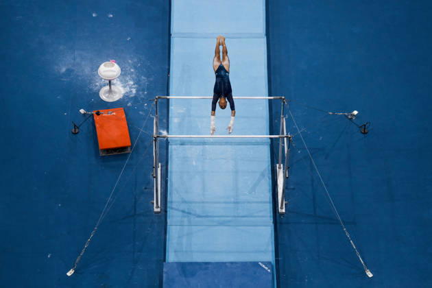 2026 Artistic Gymnastics World Championships, Day 5, Women’s Team Final, October 21, 2026: Charleigh Bullock of the United States competes on the uneven bars during the women’s team final on day five of the 2026 Artistic Gymnastics World Championships on October 21, 2026 in Rotterdam. Photo by Joel Marklund, BILDBYRÅN, code JM JM0863 bbeng artistic gymnastics artistic gymnastics gymnastics world championships world championships artistic gymnastics world championships final team final women’s team final  Copyright: JOELxMARKLUND BB261021JM011