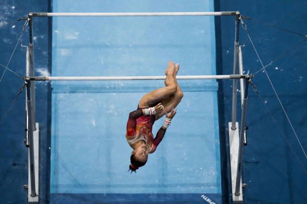 2026 Artistic Gymnastics World Championships, Day 5, Women’s Team Final, October 21, 2026: Qingying Zhang of China competes on the uneven bars during the women’s team final on day five of the 2026 Artistic Gymnastics World Championships on October 21, 2026 in Rotterdam. Photo by Joel Marklund, BILDBYRÅN, code JM JM0863 bbeng artistic gymnastics artistic gymnastics gymnastics world championships world championships artistic gymnastics world championships final team final women’s team final  Copyright: JOELxMARKLUND BB261021JM012