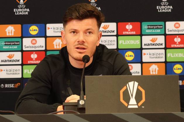 Jagiellonia Bialystok v RSC Anderlecht - UEFA Europa League Media Activities 21 10 2026 BIALYSTOK, POLAND - OCTOBER 21 : Biancone Giulian defender of RSC Anderlecht speaking with the media during a pre-match press conference, PK, Pressekonferenz ahead of the UEFA Europa League 2026 27 League Phase matchday 3 match between Jagiellonia Bialystok and RSC Anderlecht on October 21, 2026 in Bialystok, Poland, 21 10 2026 Bialystok Poland  Copyright: xAnrx
