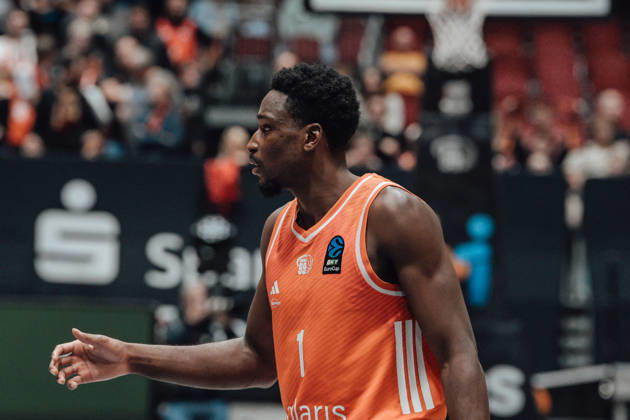 Game Day 4 of the Basketball Eurocup: Niners Chemnitz vs. Slask Wroclaw, October 21, 2026, starting at 7:00 p.m., Chemnitz, Chemnitz Arena. In Photo 01: Phlandrous Fleming Jr. Matchday 4 of the Basketball Eurocup: Niners Chemnitz vs. Slask Wroclaw, Chemnitz, Saxony, Germany Copyright: xEHLxMedia MichelxKöhlerx 20262110-Niners-Chemnitz-Slask-Wroclaw-026