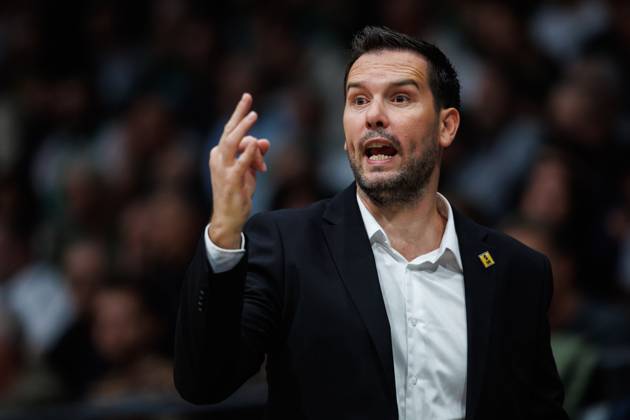 Damir Rancic of KK Croatia Split on the sidelines, emotions, gesture, body language, facial expressions, cutout, portrait: Vet Concept Gladiators Trier vs. KK Split, basketball, FIBA Europe Cup, Matchday 3, 2026–2027 season, October 21, 2026, Vet Concept Gladiators Trier vs. KK Split, basketball, FIBA Europe Cup, Matchday 3, 2026–2027 season, October 21, 2026 Copyright: xEibnerxPressefotox EP_ANS