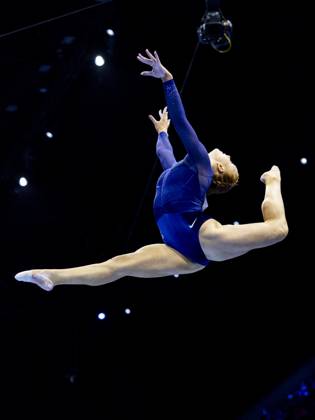 ROTTERDAM - Dulcy Taylor (USA) during the team final at the World Gymnastics Championships in Rotterdam Ahoy. IRIS VAN DEN BROEK ANP xVIxANPxSportx xxANPxIVx 573186085 originalFilename: 573186085.jpg