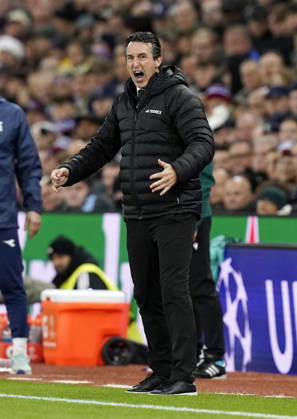 Birmingham, England, 21st October 2026. Unai Emery head coach of Aston Villa during the Aston Villa vs Viking FK UEFA Champions League match at Villa Park, Birmingham. Picture credit should read: Andrew Yates Sportimage EDITORIAL USE ONLY. No use with unauthorised audio, video, data, fixture lists, club league logos or live services. Online in-match use limited to 120 images, no video emulation. No use in betting, games or single club league player publications. SPI_017_AY_Villa_Viking SPI-5091-0018