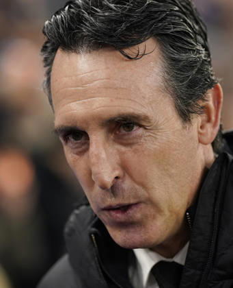 Birmingham, England, 21st October 2026. Unai Emery manager of Aston Villa during the Aston Villa vs Viking FK UEFA Champions League match at Villa Park, Birmingham. Picture credit should read: Andrew Yates Sportimage EDITORIAL USE ONLY. No use with unauthorised audio, video, data, fixture lists, club league logos or live services. Online in-match use limited to 120 images, no video emulation. No use in betting, games or single club league player publications. SPI_096_AY_Villa_Viking SPI-5091-0097