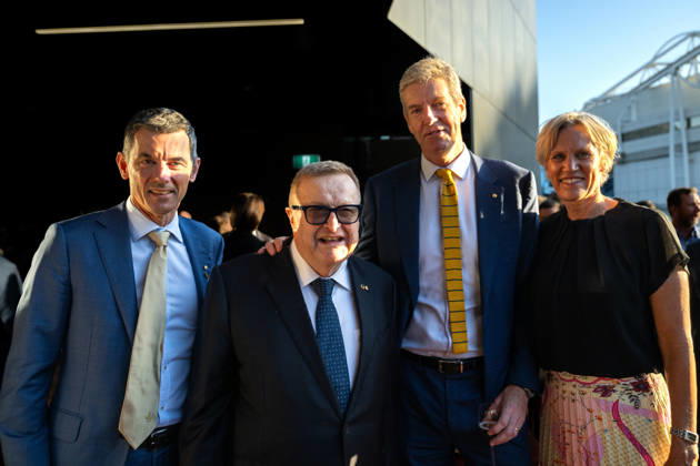Olympic Games, Olympische Spiele, Olympia, OS ANNIVERSARY DINNER, Tom King, John Coates, James Tomkins and Naomi McCarthy at the 1956 Olympic Games 70th Anniversary Celebrations, in Melbourne, Wednesday, October 21, 2026. ( NO ARCHIVING MELBOURNE VICTORIA Australia  Copyright: xJayxKoglerx 20261022164858296362