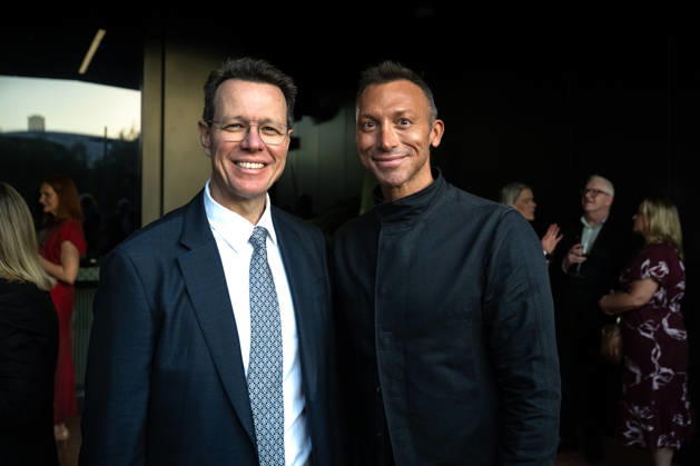 Olympic Games, Olympische Spiele, Olympia, OS ANNIVERSARY DINNER, Kieren Perkins (left) and Ian Thorpe (right) at the 1956 Olympic Games 70th Anniversary Celebrations, in Melbourne, Wednesday, October 21, 2026. ( NO ARCHIVING MELBOURNE VICTORIA Australia  Copyright: xJayxKoglerx 20261022140520967616