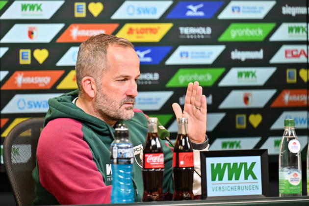 Football, Bundesliga 1, FC Augsburg, press conference