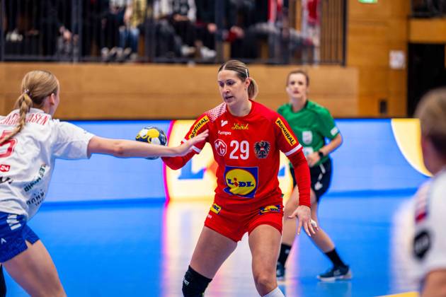 HANDBALL - AUT vs FRO, test match TULLN,AUSTRIA,22.OCT.26 - HANDBALL - OEHB international test match, ladies, Austria vs Faroe Islands. Image shows Ines Ivancok Soltic (AUT).  GEPAxpictures xKevinxHackner