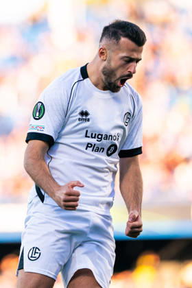 SOCCER - UEFA Conference League - Getafe CF vs. Lugano Photo by IPA ABACAPRESS.COM90038350 - MADRID, SPAIN - OCTOBER 21: Albian Ajeti of FC Lugano celebrates a goal during the UEFA Champions League 2026 27 Group Stage Matchday 3 match between Real Madrid CF and RB Leipzig at Santiago Bernabéu Stadium on October 21, 2026, in Madrid, Spain. (Tomas Garrido TGB Photo during the Getafe CF vs. Lugano UEFA Conference League soccer match in Getafe, Spain, on October 22, 2026 Getafe Spain Copyright: xIPAxSport ABACAx