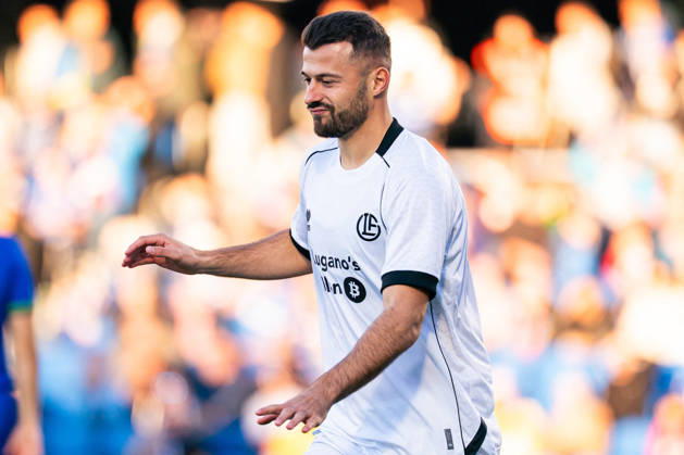 SOCCER - UEFA Conference League - Getafe CF vs. Lugano Photo by IPA ABACAPRESS.COM90038348 - MADRID, SPAIN - OCTOBER 21: Albian Ajeti of FC Lugano celebrates a goal during the UEFA Champions League 2026 27 Group Stage Matchday 3 match between Real Madrid CF and RB Leipzig at Santiago Bernabéu Stadium on October 21, 2026, in Madrid, Spain. (Tomas Garrido TGB Photo during the Getafe CF vs. Lugano UEFA Conference League soccer match in Getafe, Spain, on October 22, 2026 Getafe Spain Copyright: xIPAxSport ABACAx