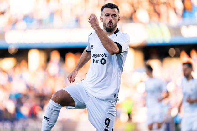 SOCCER - UEFA Conference League - Getafe CF vs. Lugano Photo by IPA ABACAPRESS.COM90038344 - MADRID, SPAIN - OCTOBER 21: Albian Ajeti of FC Lugano celebrates a goal during the UEFA Champions League 2026 27 Group Stage Matchday 3 match between Real Madrid CF and RB Leipzig at Santiago Bernabéu Stadium on October 21, 2026, in Madrid, Spain. (Tomas Garrido TGB Photo during the Getafe CF vs. Lugano UEFA Conference League soccer match in Getafe, Spain, on October 22, 2026 Getafe Spain Copyright: xIPAxSport ABACAx