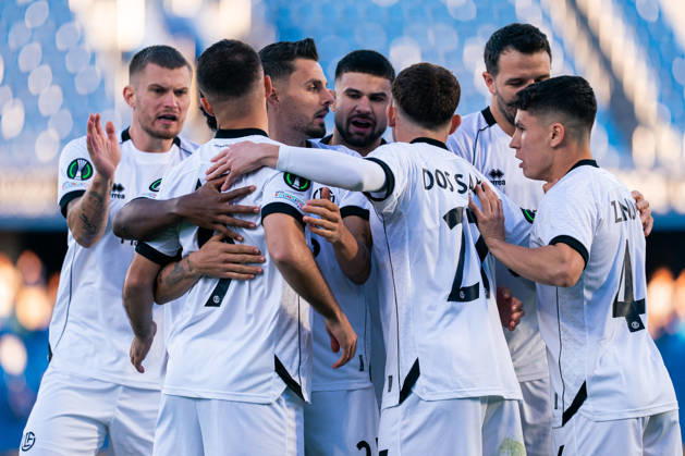 SOCCER - UEFA Conference League - Getafe CF vs. Lugano Photo by IPA ABACAPRESS.COM90038343 - MADRID, SPAIN - OCTOBER 21: Albian Ajeti of FC Lugano celebrates a goal with his teammates during the UEFA Champions League 2026 27 Group Stage Matchday 3 game between Real Madrid CF and RB Leipzig at Santiago Bernabéu Stadium on October 21, 2026, in Madrid, Spain. (Tomas Garrido TGB Photo during the Getafe CF vs. Lugano UEFA Conference League soccer match in Getafe, Spain, on October 22, 2026 Getafe Spain Copyright: xIPAxSport ABACAx
