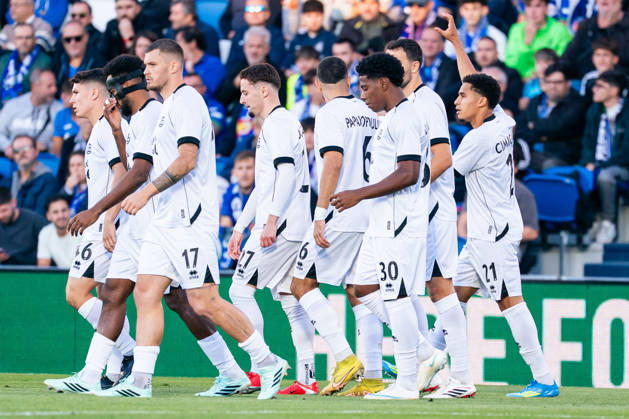 SOCCER - UEFA Conference League - Getafe CF vs. Lugano Photo by IPA ABACAPRESS.COM90038352 - MADRID, SPAIN - OCTOBER 21: Yanis Cimignani of FC Lugano celebrates a goal with his teammates during the UEFA Champions League 2026 27 Group Stage Matchday 3 game between Real Madrid CF and RB Leipzig at Santiago Bernabéu Stadium on October 21, 2026, in Madrid, Spain. (Tomas Garrido TGB Photo during the Getafe CF vs. Lugano UEFA Conference League soccer match in Getafe, Spain, on October 22, 2026 Getafe Spain Copyright: xIPAxSport ABACAx