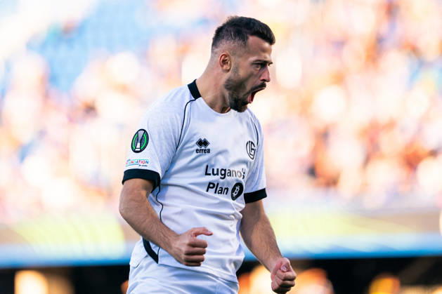 SOCCER - UEFA Conference League - Getafe CF vs. Lugano Photo by IPA ABACAPRESS.COM90038351 - MADRID, SPAIN - OCTOBER 21: Albian Ajeti of FC Lugano celebrates a goal during the UEFA Champions League 2026 27 Group Stage Matchday 3 match between Real Madrid CF and RB Leipzig at Santiago Bernabéu Stadium on October 21, 2026, in Madrid, Spain. (Tomas Garrido TGB Photo during the Getafe CF vs. Lugano UEFA Conference League soccer match in Getafe, Spain, on October 22, 2026 Getafe Spain Copyright: xIPAxSport ABACAx