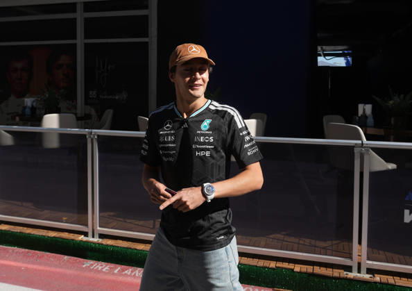 October 22, 2026, Circuit of The Americas, Austin, 2026 FORMULA 1 MSC CRUISES UNITED STATES GRAND PRIX; pictured: George Russell (GBR), Mercedes AMG Petronas Formula One Team. Photo by Hasan Bratic, DeFodi Images