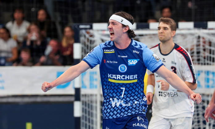 October 22, 2026, Germany, Stuttgart, Opel HBL, 2026–2027 Bundesliga, TVB Stuttgart vs. SG BBM Bietigheim, Kasper Thorsen Lien TVB