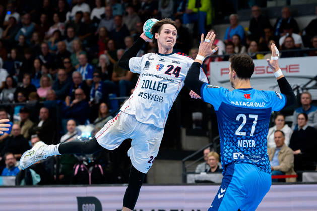 Stuttgart HBL 26 27 TVB Stuttgart SG BBM Bietigheim Maxim Orlov Bietigheim, Philipp Meyer Stuttgart Stuttgart Porsche Arena Baden-Württemberg Germany