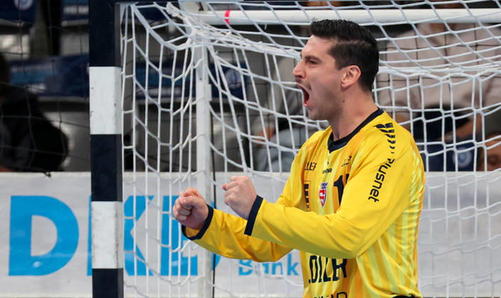 October 22, 2026, Germany, Stuttgart, Opel HBL, 2026–2027 Bundesliga, TVB Stuttgart vs. SG BBM Bietigheim, Martin Tomovski (BBM)