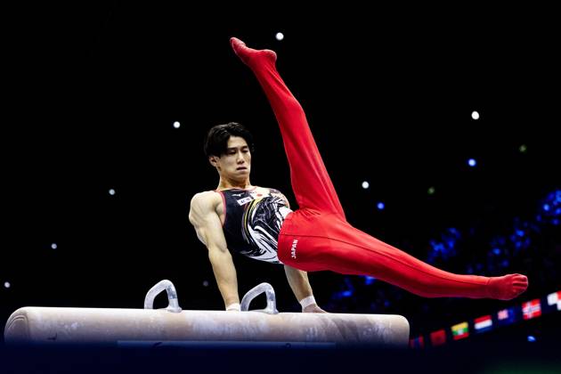 ROTTERDAM - Daiki Hashimoto (JPN) during the All-Around final at the World Gymnastics Championships in Rotterdam Ahoy. IRIS VAN DEN BROEK ANP xVIxANPxSportx xxANPxIVx 573288069 originalFilename: 573288069.jpg