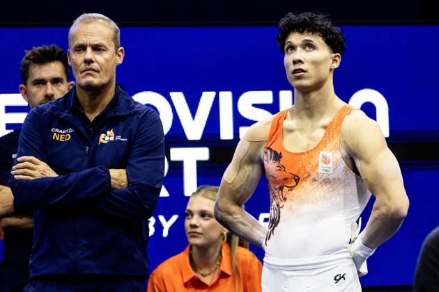 ROTTERDAM - Jermain Gruenberg (NED) during the All-Around final at the World Gymnastics Championships in Rotterdam Ahoy. IRIS VAN DEN BROEK ANP xVIxANPxSportx xxANPxIVx 573291117 originalFilename: 573291117.jpg