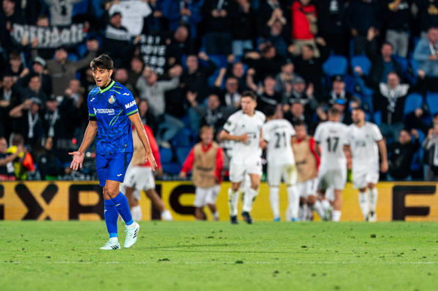 SOCCER - UEFA Conference League - Getafe CF vs. Lugano Photo by IPA ABACAPRESS.COM90041012 - MADRID, SPAIN - OCTOBER 21: Ramon Terrats of Getafe CF reacts to FC Lugano s fourth goal during the UEFA Champions League 2026 27 Group Stage Matchday 3 match between Real Madrid CF and RB Leipzig at Santiago Bernabéu Stadium on October 21, 2026, in Madrid, Spain. (Tomas Garrido TGB Photo during the Getafe CF vs. Lugano UEFA Conference League soccer match in Getafe, Spain, on October 22, 2026 Getafe Spain Copyright: xIPAxSport ABACAx