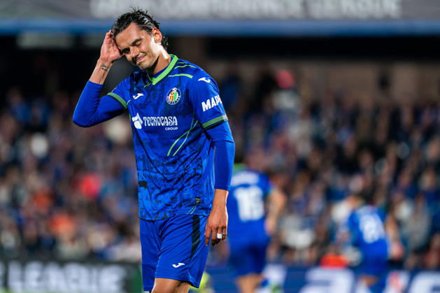SOCCER - UEFA Conference League - Getafe CF vs. Lugano Photo by IPA ABACAPRESS.COM90041377 - MADRID, SPAIN - OCTOBER 21: Enes Unal of Getafe CF reacts during the 2026 27 UEFA Champions League Group Stage Matchday 3 game between Real Madrid CF and RB Leipzig at Santiago Bernabéu Stadium on October 21, 2026, in Madrid, Spain. (Tomas Garrido TGB Photo during the Getafe CF vs. Lugano UEFA Conference League soccer match in Getafe, Spain, on October 22, 2026 Getafe Spain Copyright: xIPAxSport ABACAx