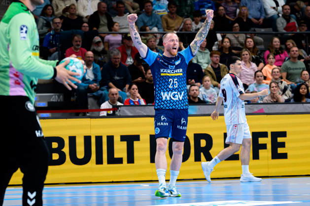 Stuttgart HBL 26 27 TVB Stuttgart SG BBM Bietigheim Patrick Zieker Stuttgart Stuttgart Porsche Arena Baden-Württemberg Germany